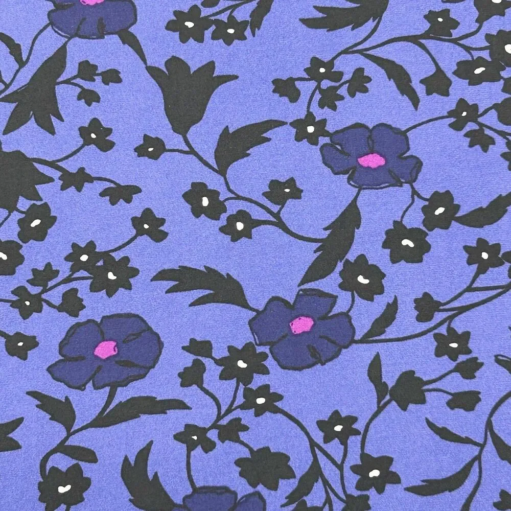 Gilli Skirt Women's Small Purple Floral Flowers Midi Pull On Stretch Lightweight